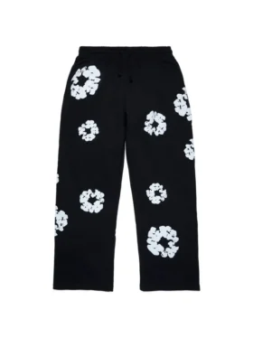 Pantaloni della tuta larghi Cotton Wreath Sweatpant, neri