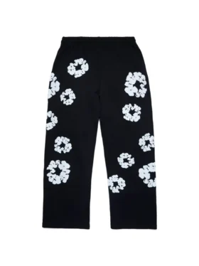 Pantaloni della tuta larghi Cotton Wreath Sweatpant, neri