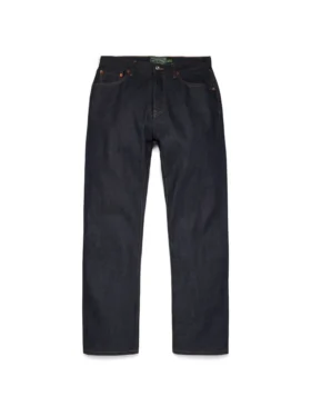 Pantaloni in Denim a gamba dritta con cimosa