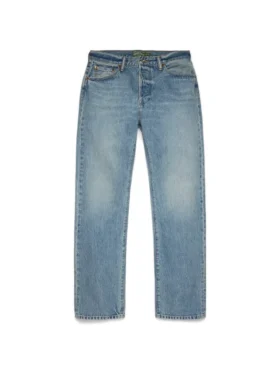 Pantaloni in Denim a gamba dritta, lavaggio chiaro