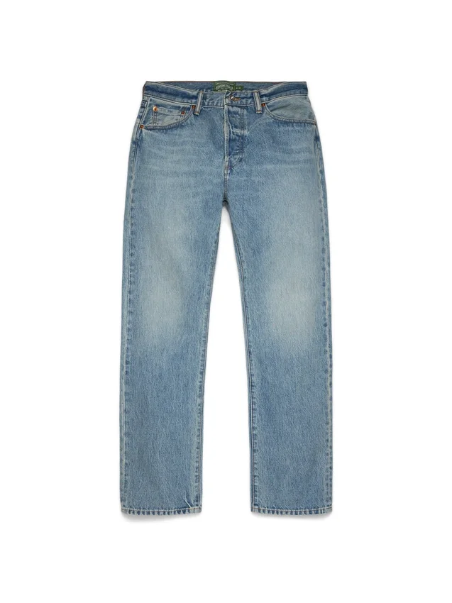 Pantaloni in Denim a gamba dritta, lavaggio chiaro