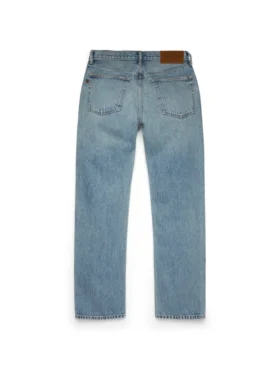 Pantaloni in Denim a gamba dritta, lavaggio chiaro