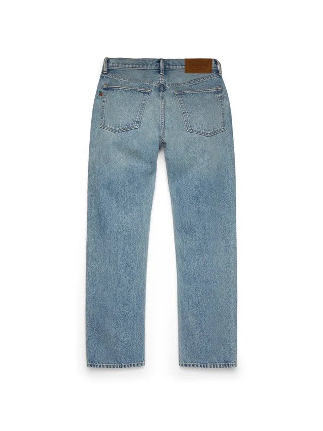Pantaloni in Denim a gamba dritta, lavaggio chiaro
