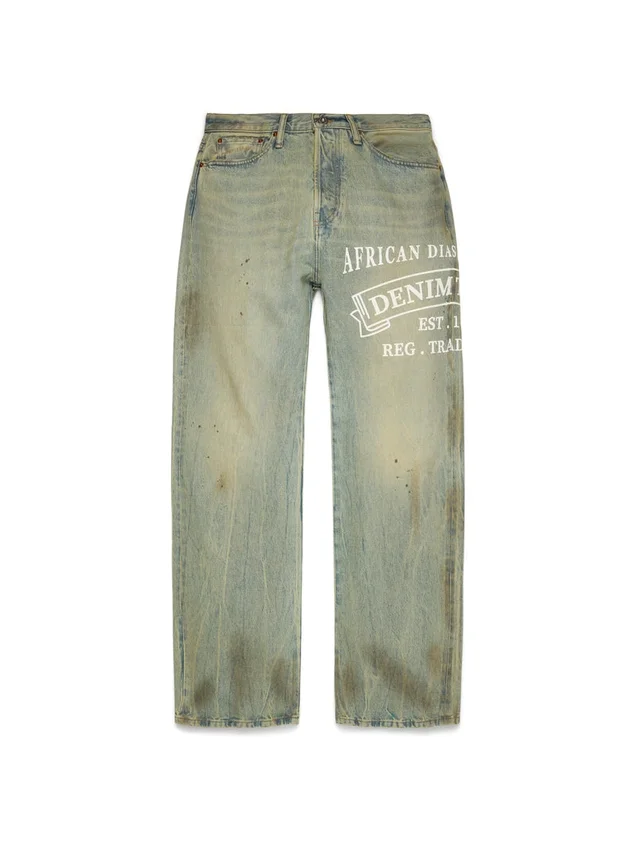 Pantaloni in Denim ADG larghi, lavaggio sporco