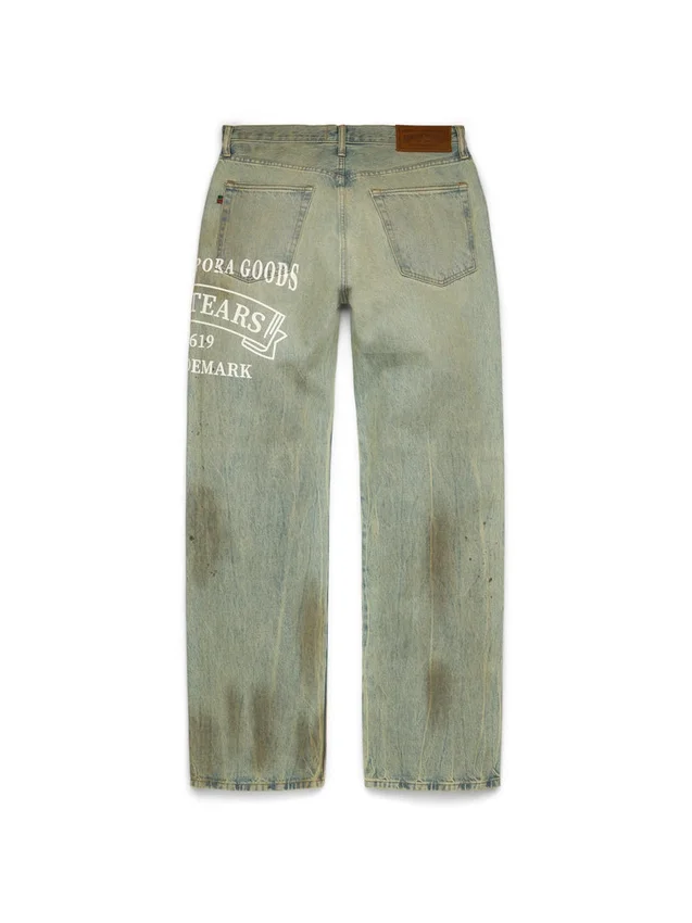Pantaloni in Denim ADG larghi, lavaggio sporco