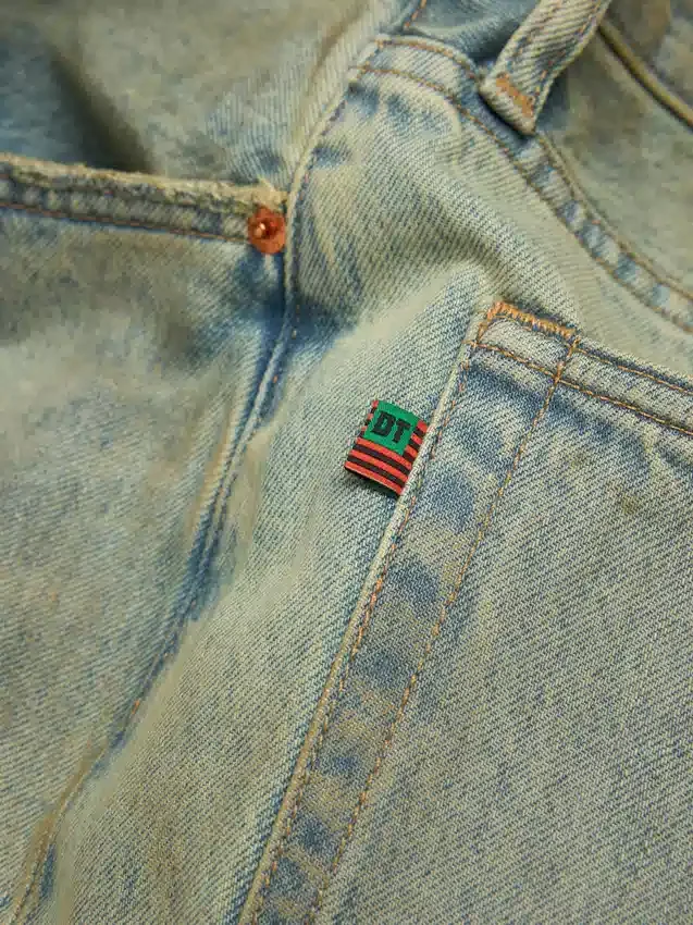 Pantaloni in Denim ADG larghi, lavaggio sporco