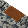 Pantaloni in Denim Baggy Jacquard Wreath