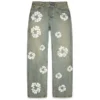 Pantaloni in Denim "Cotton Wreath" dal taglio ampio, lavaggio sporco