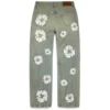 Pantaloni in Denim "Cotton Wreath" dal taglio ampio, lavaggio sporco