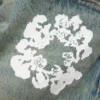 Pantaloni in Denim "Cotton Wreath" dal taglio ampio, lavaggio sporco