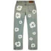 Pantaloni in Denim "Cotton Wreath" dal taglio dritto, lavaggio "Dirty Wash"