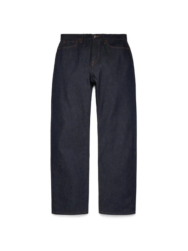 Pantaloni in Denim larghi con cimosa