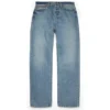 Pantaloni in Denim larghi, lavaggio chiaro