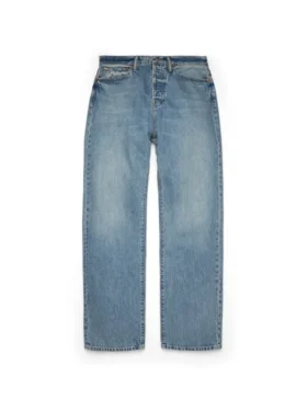 Pantaloni in Denim larghi, lavaggio chiaro