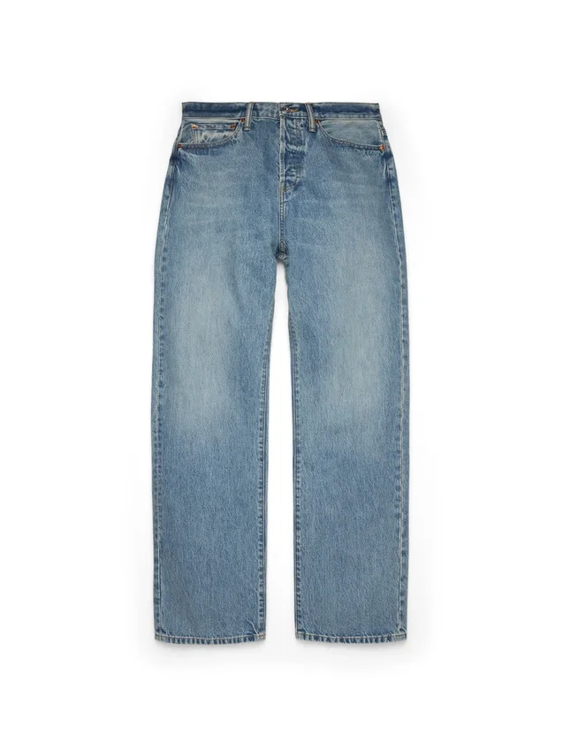 Pantaloni in Denim larghi, lavaggio chiaro