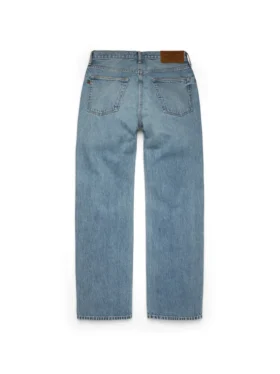 Pantaloni in Denim larghi, lavaggio chiaro