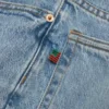 Pantaloni in Denim larghi, lavaggio chiaro