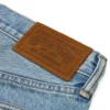 Pantaloni in Denim larghi con motivo Cotton Wreath in cotone, lavaggio chiaro