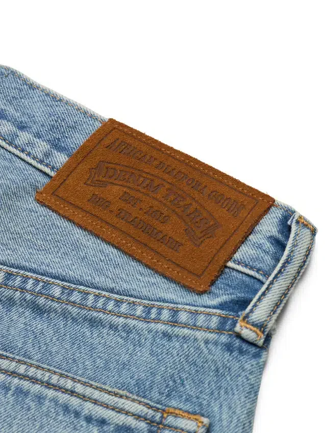Pantaloni in Denim larghi con motivo Cotton Wreath in cotone, lavaggio chiaro