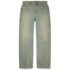 Pantaloni in Denim larghi, lavaggio sporco