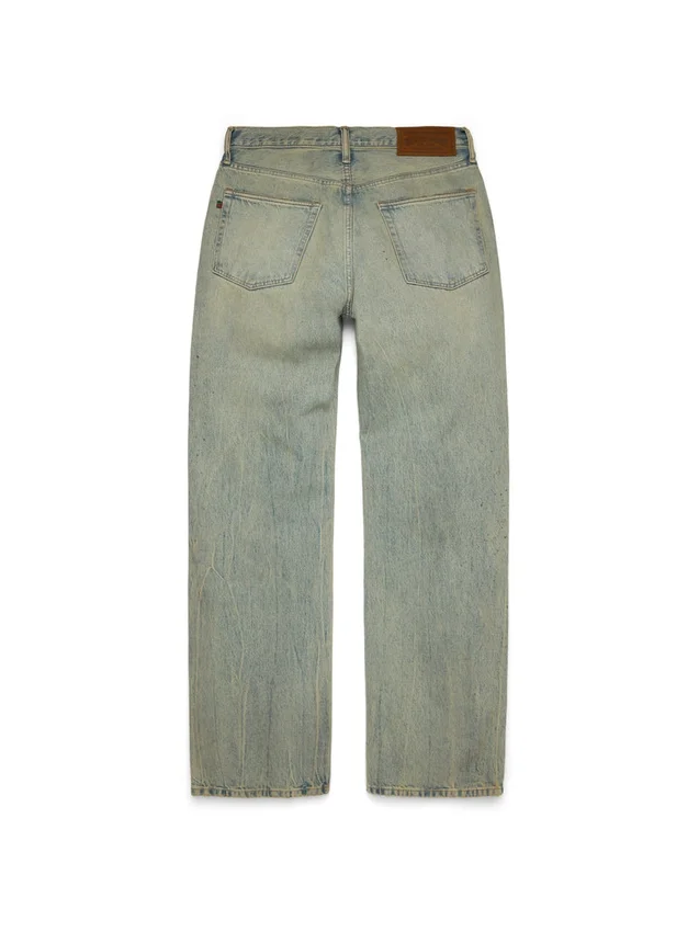 Pantaloni in Denim larghi, lavaggio sporco