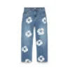 Pantaloni in Denim per bambini con motivo "Cotton Wreath", indaco chiaro