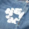 Pantaloni in Denim per bambini con motivo "Cotton Wreath", indaco chiaro