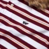 Polo con collo in pelliccia di pantera, rosso