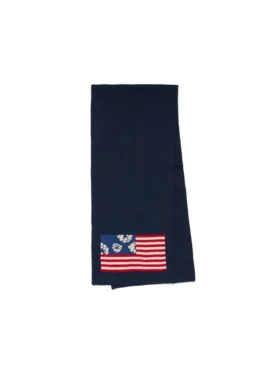 Sciarpa con bandiera panafricana a ghirlanda blu navy