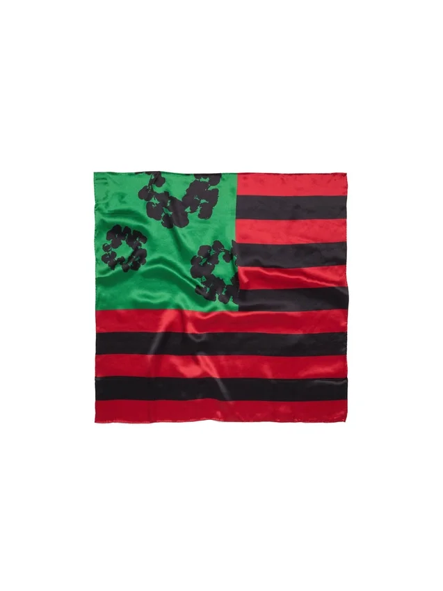 Sciarpa con bandiera panafricana a ghirlanda, rosso/nero/verde